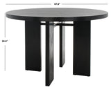 Safavieh Calamaria Round Wood Dining Table Black SFV2135B