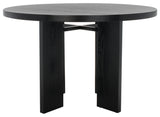 Safavieh Calamaria Round Wood Dining Table Black SFV2135B