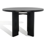 Safavieh Calamaria Round Wood Dining Table Black SFV2135B