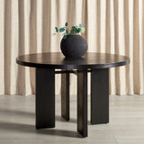 Safavieh Calamaria Round Wood Dining Table Black SFV2135B