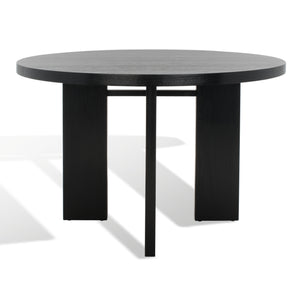 Safavieh Calamaria Round Wood Dining Table Black SFV2135B