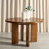 Safavieh Calamaria Round Wood Dining Table Medium Oak SFV2135C