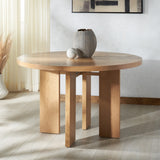 Safavieh Calamaria Round Wood Dining Table Natural SFV2135D