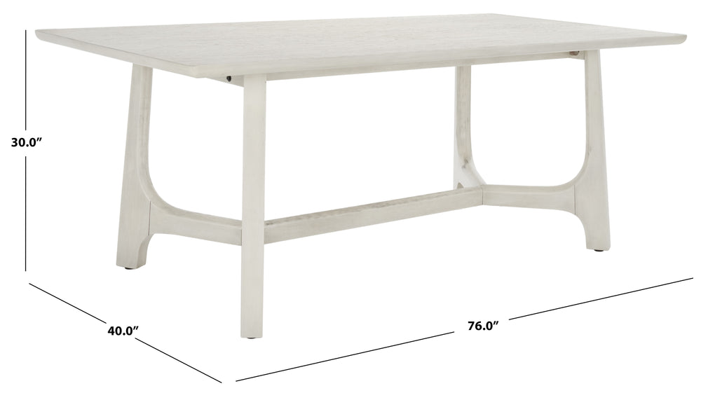 Safavieh Adelee Wood Rectangle Dining Table White Wash SFV2136A