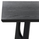 Safavieh Adelee Wood Rectangle Dining Table XII23 Black Wood SFV2136B