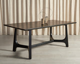 Safavieh Adelee Wood Rectangle Dining Table XII23 Black Wood SFV2136B