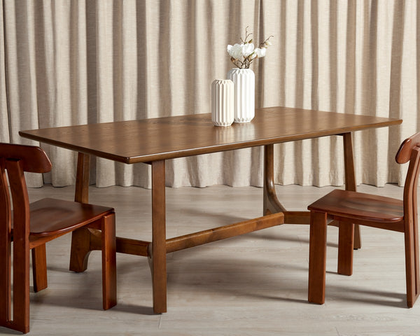 Safavieh Adelee Wood Rectangle Dining Table XII23 Medium Oak Wood SFV2136C