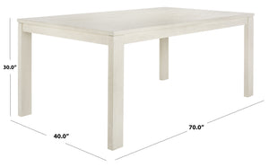 Deirdra Elegant Wood Dining Table for 8 - Stylish Whitewashed Oak with Ample Legroom and Durability