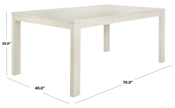 Deirdra Elegant Wood Dining Table for 8 - Stylish Whitewashed Oak with Ample Legroom and Durability
