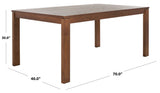 Deirdra Wood Rectangle Dining Table