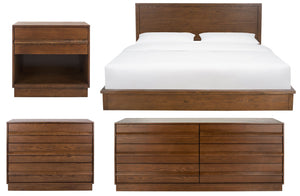 Safavieh DEIRDRA Stylish 1 Drawer Nightstand - Modern Wood Design for Bedroom Storage & Elegance Medium Oak SFV2157C