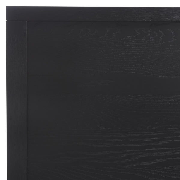 Safavieh Deirdra Wood Queen Bed Black Wood SFV2140B-Q-3BX