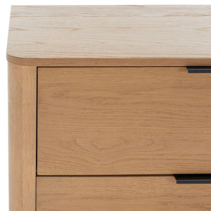 Safavieh Gabrietta 6 Drawer Wood Dresser XII23 Natural Wood / Metal SFV2141A