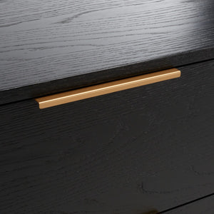 Safavieh Gabrietta 6 Drawer Wood Dresser XII23 Black Wood / Metal SFV2141B