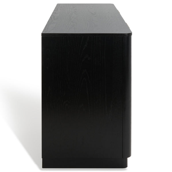 Safavieh Gabrietta 6 Drawer Wood Dresser XII23 Black Wood / Metal SFV2141B