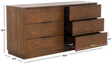 Safavieh Gabrietta 6 Drawer Wood Dresser Medium Oak SFV2141C