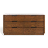 Safavieh Gabrietta 6 Drawer Wood Dresser Medium Oak SFV2141C