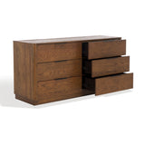 Safavieh Gabrietta 6 Drawer Wood Dresser Medium Oak SFV2141C