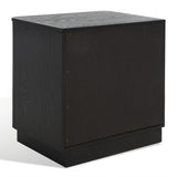 Safavieh Gabrietta 2 Drawer Wood Nightstand XII23 Black Wood / Metal SFV2142B