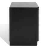 Safavieh Gabrietta 2 Drawer Wood Nightstand XII23 Black Wood / Metal SFV2142B