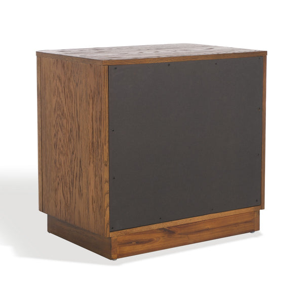 Safavieh Gabrietta 2 Drawer Wood Nightstand Medium Oak SFV2142C