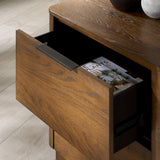 Safavieh Gabrietta 2 Drawer Wood Nightstand Medium Oak SFV2142C