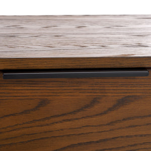 Safavieh Gabrietta 2 Drawer Wood Nightstand Medium Oak SFV2142C