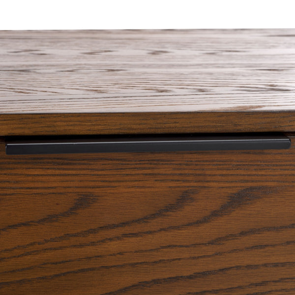 Safavieh Gabrietta 2 Drawer Wood Nightstand Medium Oak SFV2142C