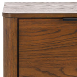 Safavieh Gabrietta 2 Drawer Wood Nightstand Medium Oak SFV2142C