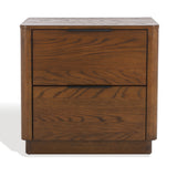 Safavieh Gabrietta 2 Drawer Wood Nightstand Medium Oak SFV2142C