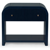 Safavieh Liabella 1 Drawer Curved Nightstand Navy / Gold SFV2145D