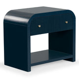 Safavieh Liabella 1 Drawer Curved Nightstand Navy / Gold SFV2145D