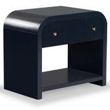 Safavieh Liabella 1 Drawer Curved Nightstand Navy / Gold SFV2145D