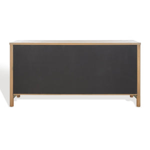 Safavieh JAYLESSA Dresser - Elegant Mid-Century Design with Ample Storage and Refined Bronze Pulls for Style Natural SFV2149A