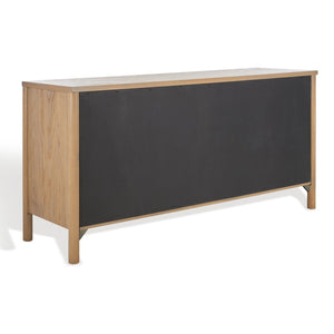 Safavieh JAYLESSA Dresser - Elegant Mid-Century Design with Ample Storage and Refined Bronze Pulls for Style Natural SFV2149A