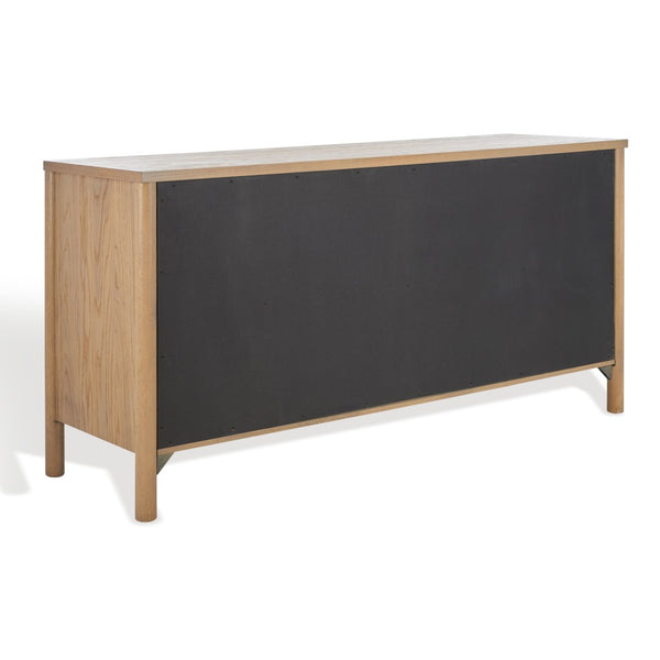 Safavieh JAYLESSA Dresser - Elegant Mid-Century Design with Ample Storage and Refined Bronze Pulls for Style Natural SFV2149A
