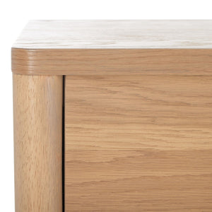 Safavieh JAYLESSA Dresser - Elegant Mid-Century Design with Ample Storage and Refined Bronze Pulls for Style Natural SFV2149A