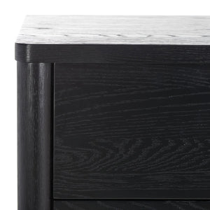 Safavieh JAYLESSA Dresser - Elegant Mid-Century Design with Ample Storage and Refined Bronze Pulls for Style Black SFV2149B