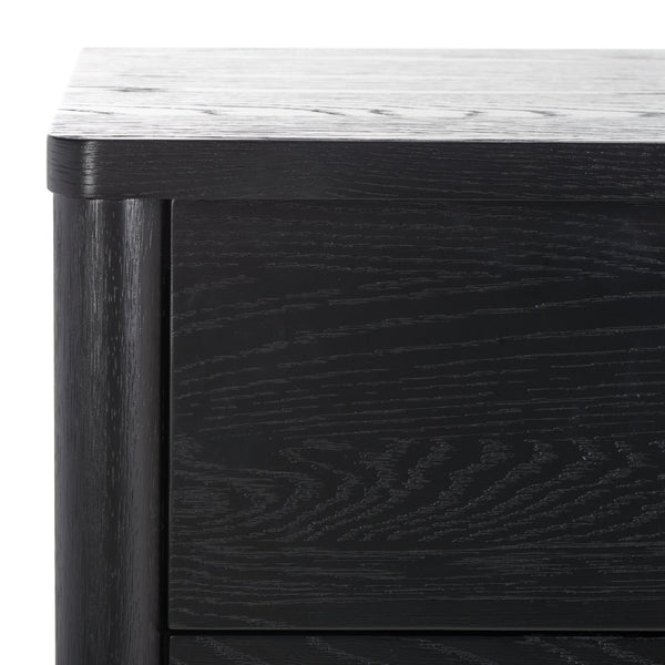 Safavieh JAYLESSA Dresser - Elegant Mid-Century Design with Ample Storage and Refined Bronze Pulls for Style Black SFV2149B