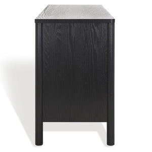 Safavieh JAYLESSA Dresser - Elegant Mid-Century Design with Ample Storage and Refined Bronze Pulls for Style Black SFV2149B