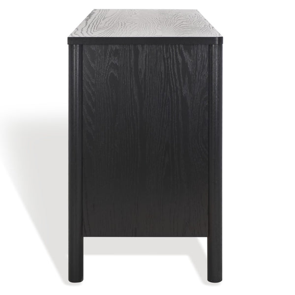 Safavieh JAYLESSA Dresser - Elegant Mid-Century Design with Ample Storage and Refined Bronze Pulls for Style Black SFV2149B