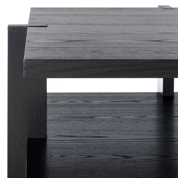 Safavieh QUIGLEY Modern Wood Coffee Table with Architectural Design and Ample Storage for Any Space Black SFV2150A