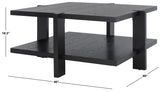 Safavieh Quigley Square Wood Coffee Table Black Wood SFV2150A