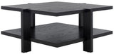 Safavieh Quigley Square Wood Coffee Table Black Wood SFV2150A