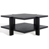 Safavieh Quigley Square Wood Coffee Table Black Wood SFV2150A