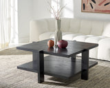 Safavieh Quigley Square Wood Coffee Table Black Wood SFV2150A