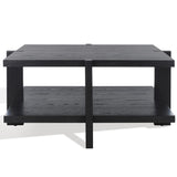 Safavieh Quigley Square Wood Coffee Table Black Wood SFV2150A