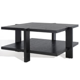 Safavieh Quigley Square Wood Coffee Table Black Wood SFV2150A