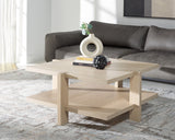 Safavieh Quigley Square Wood Coffee Table Weathered Grey Wood SFV2150B