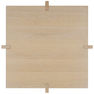 Safavieh QUIGLEY Modern Wood Coffee Table with Architectural Design and Ample Storage for Any Space Natural Cerused Oak SFV2150B